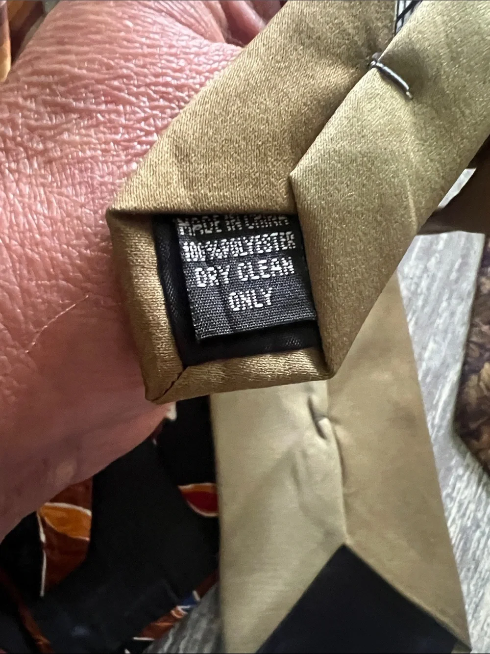 Set of 4 Men's Brown and Gold Striped Silk Tie - Classic Formal Accessory